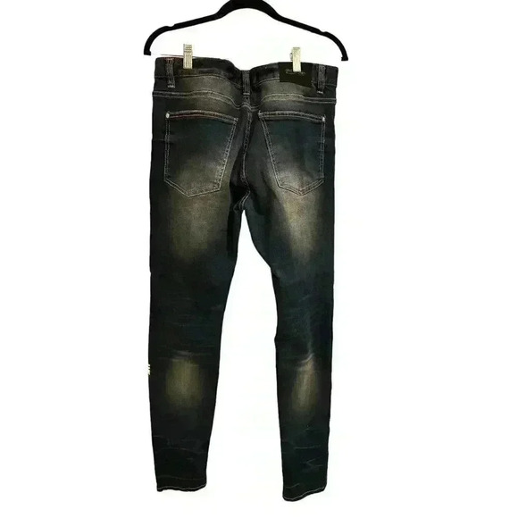 Mac Keen Men's Distressed Colorful Graffiti Jeans Dark Wash Size 34, Pre-Owned - Picture 9 of 13